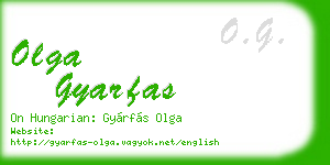 olga gyarfas business card